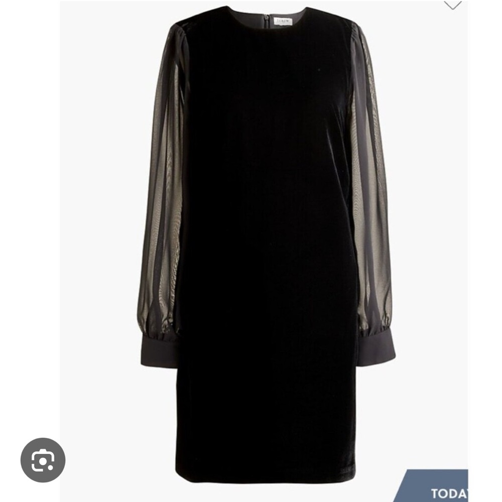 J.Crew Velvet mini dress in black - Picture 4 of 4